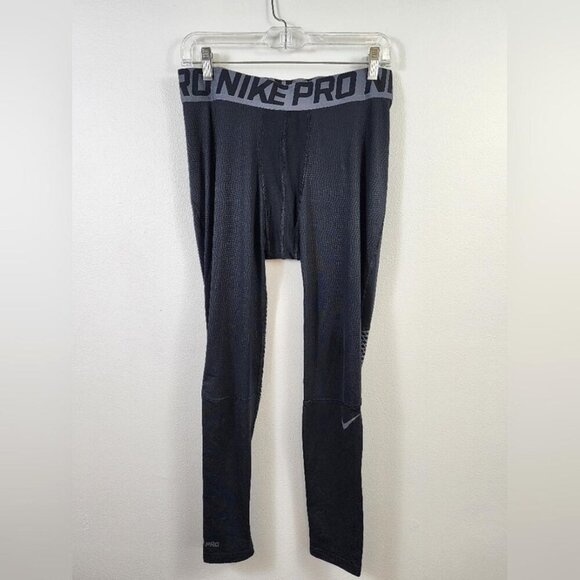 Nike Pro Men's Black Grey Dry Fit Athletic Compression Workout Pants, sz XLarge - Picture 1 of 8